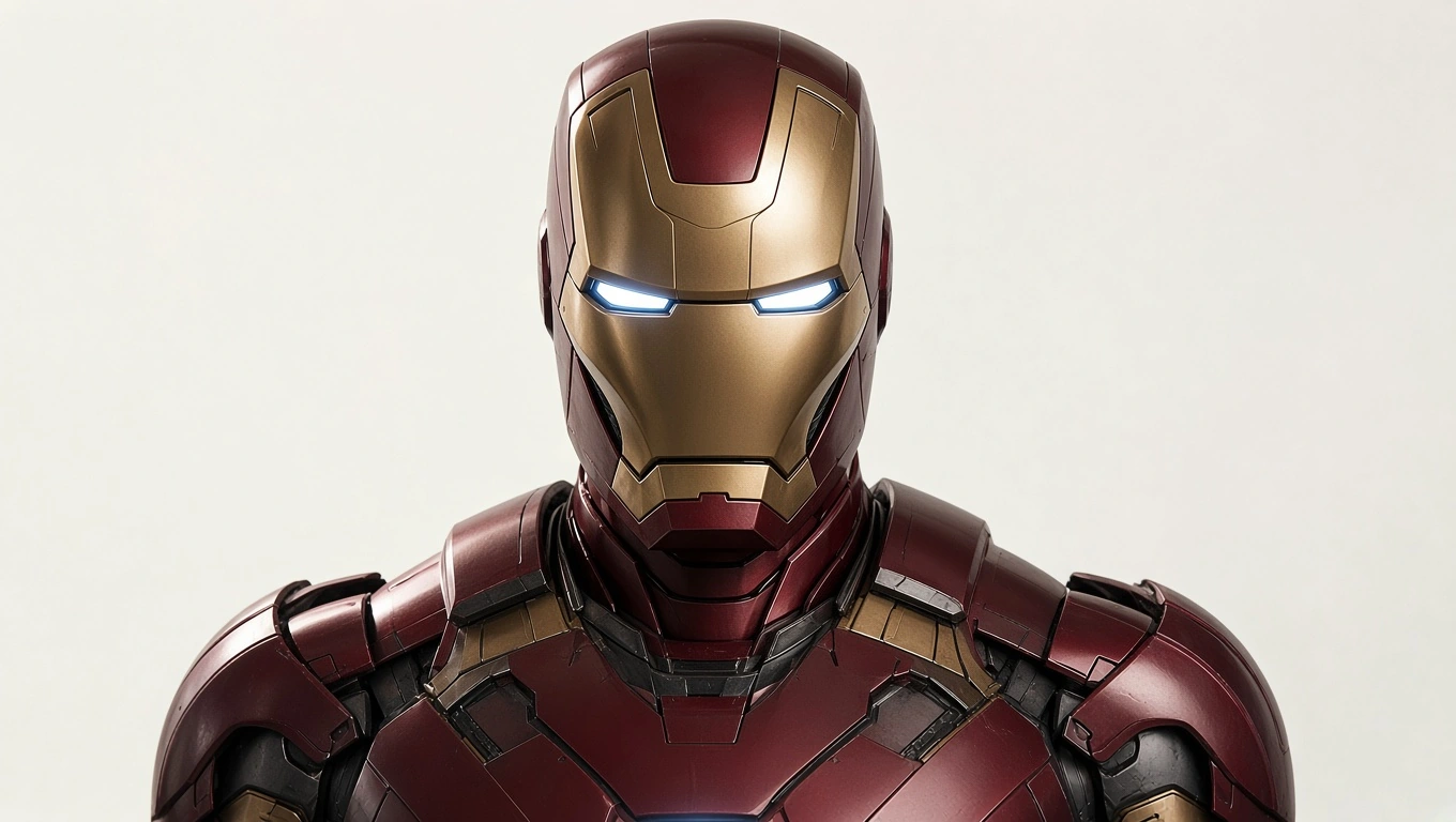 Iron Man in red and gold armor